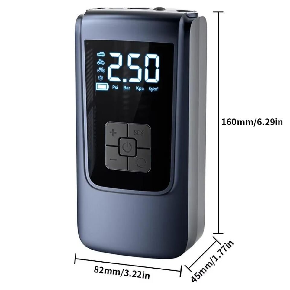 Valkyrie 150PSI 6000mAh Şarjlı Araba Top Bisiklet Hava Pompası LED Akıllı Powerbank