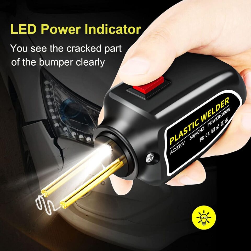 Valkyrie 100W Çantalı 600 Uçlu Plastik Kaynak Makinesi Araba Tampon LED Işıklı XCER-110