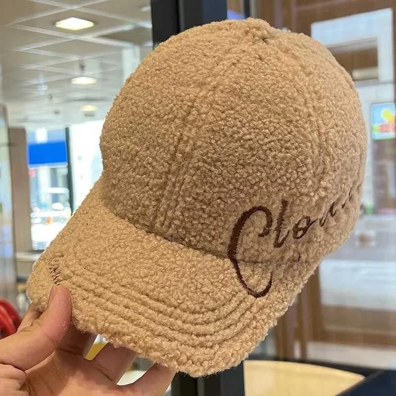 Valkyrie Peluş Şapka Kadın Erkek Unisex Kışlık Şapka Cloud Nakışlı Ayarlanabilir Teddy Şapka Kahve
