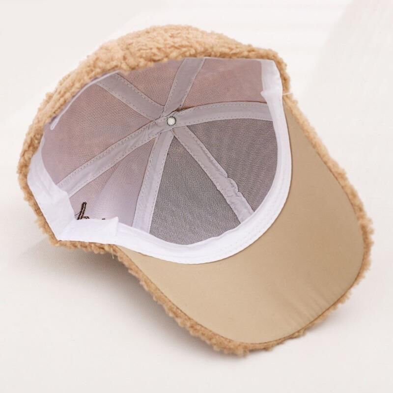 Valkyrie Peluş Şapka Kadın Erkek Unisex Kışlık Şapka Cloud Nakışlı Ayarlanabilir Teddy Şapka Kahve