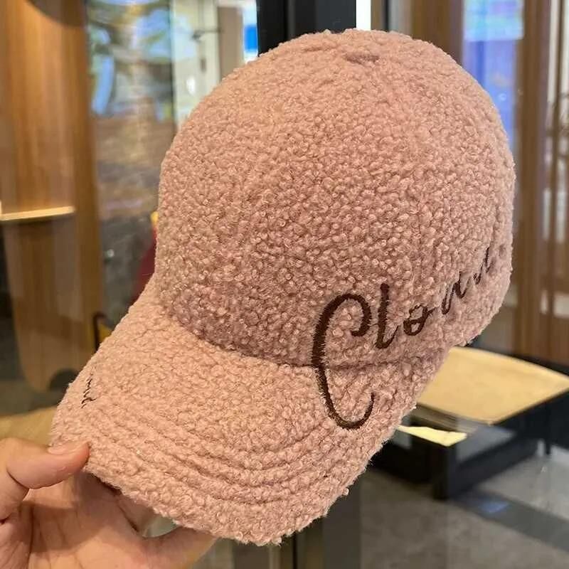 Valkyrie Peluş Şapka Kadın Erkek Unisex Kışlık Şapka Cloud Nakışlı Ayarlanabilir Teddy Şapka Pembe
