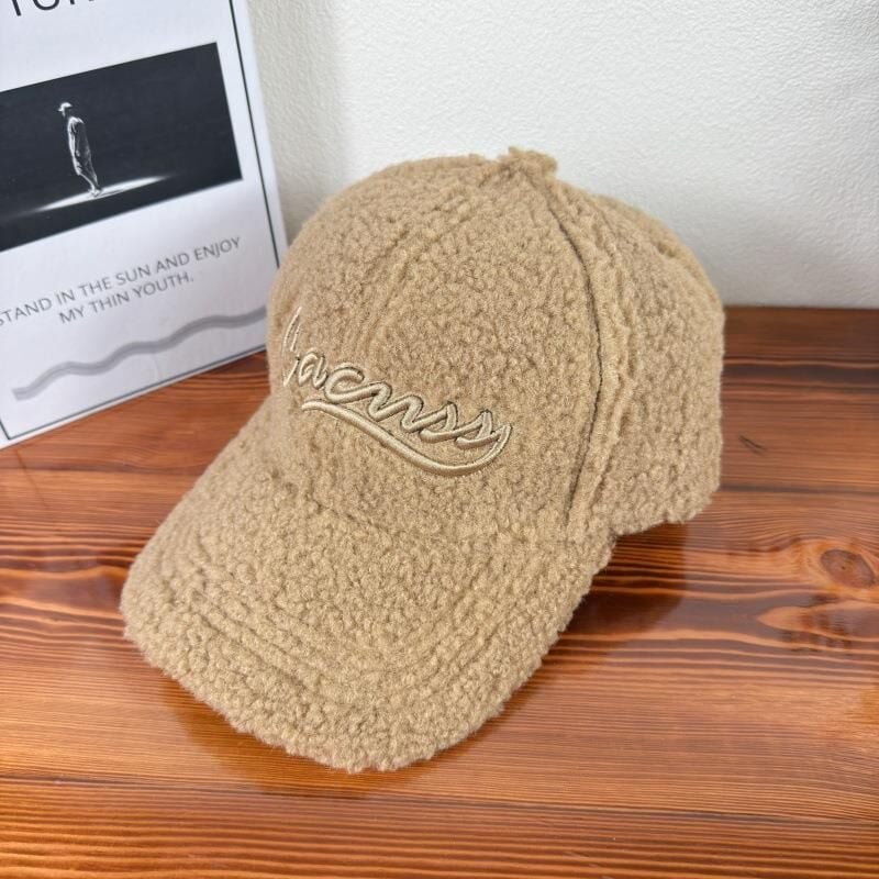 Valkyrie Peluş Şapka Kadın Erkek Unisex Kışlık Şapka Nakışlı Ayarlanabilir Teddy Şapka Açık Kahve