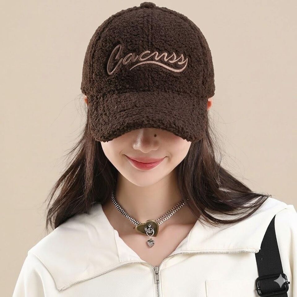 Valkyrie Peluş Şapka Kadın Erkek Unisex Kışlık Şapka Nakışlı Ayarlanabilir Teddy Şapka Koyu Kahve