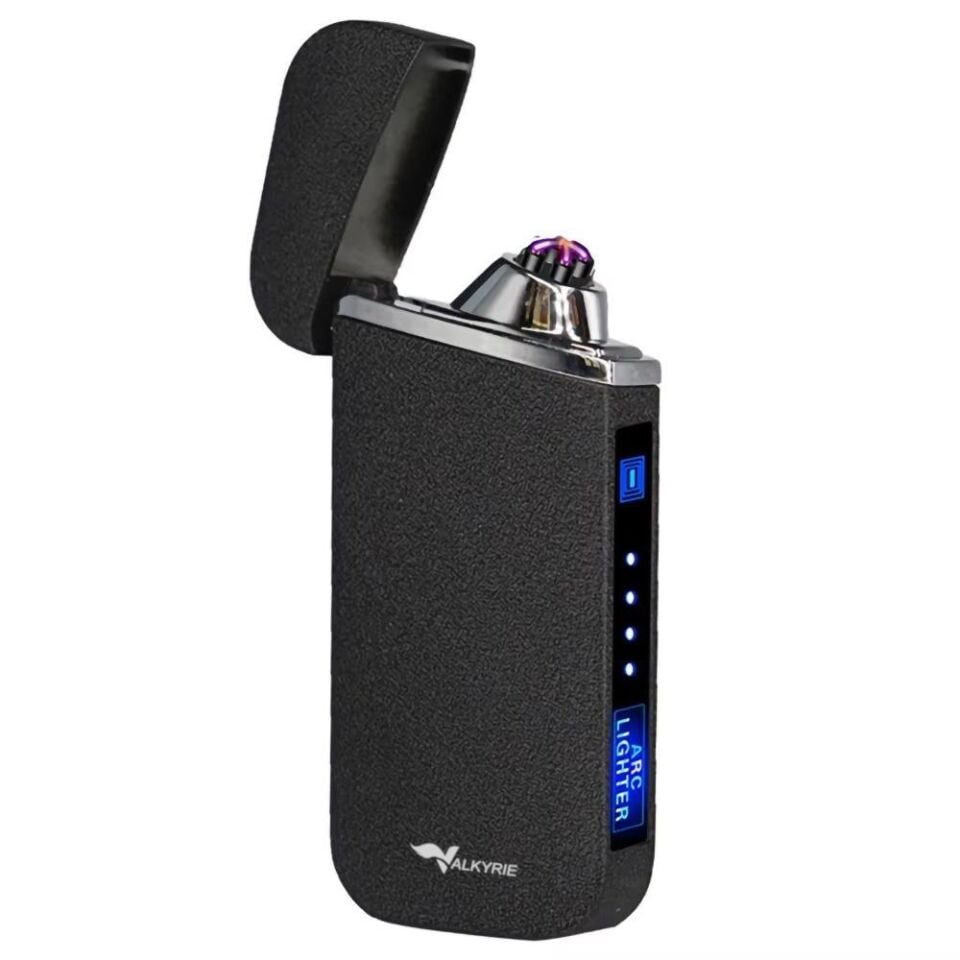 Valkyrie Şarjlı Gazsız Dokunmatik USB Çakmak Plazma Mat Siyah