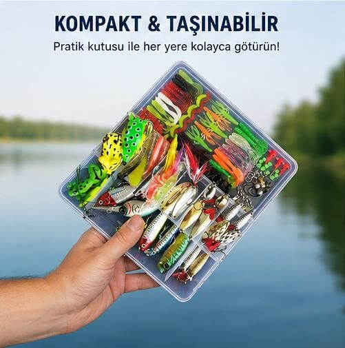 Valkyrie Profesyonel Balıkçılık Seti 270 Parça Sahte Yem Olta Takımı Kutulu