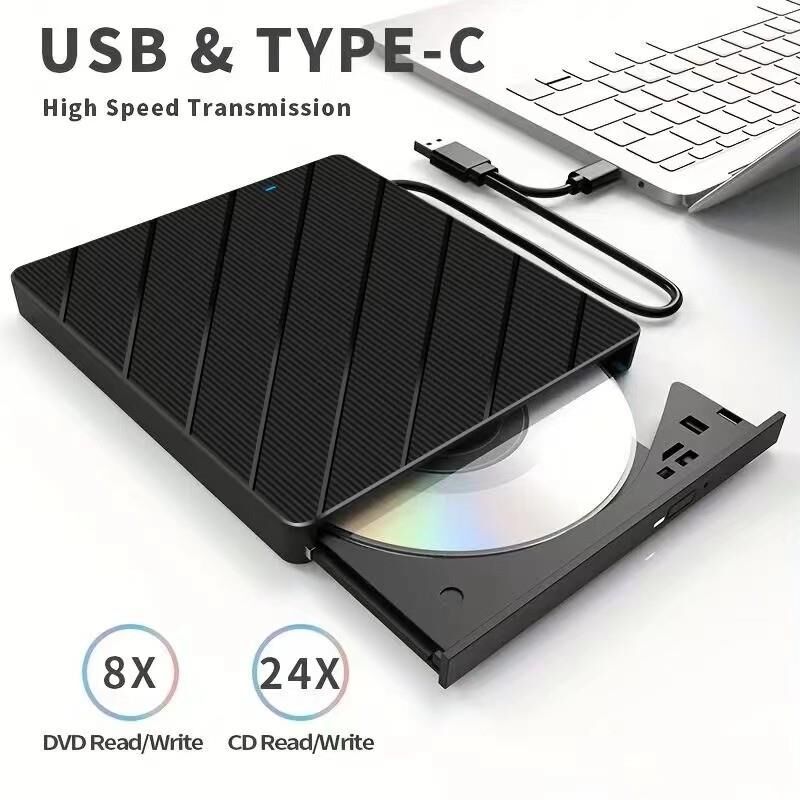 Valkyrie Harici CD DVD Okuma Yazma USB 3.0 Hub Çok Amaçlı External Drive TF SD Kart Okuyucu 8in1