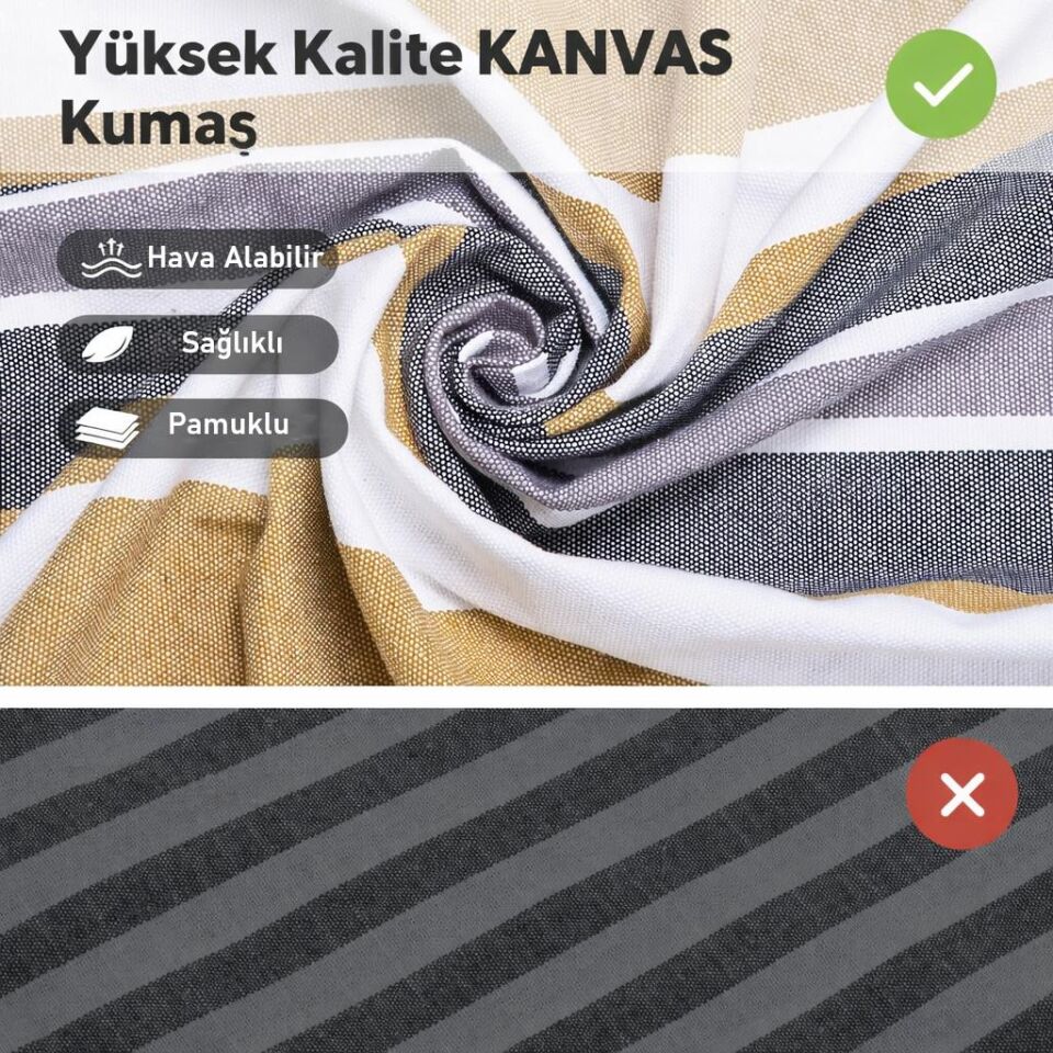 Valkyrie Çift Kişilik XL 260x150cm Kemerli Kolay Kurulabilir Kanvas Hamak Çantalı Kahve