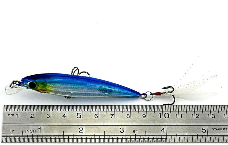 Valkyrie 10 Adet 9cm 7.2gr Tüylü Minnow Rapala Suni Spin Olta Balık Yemi