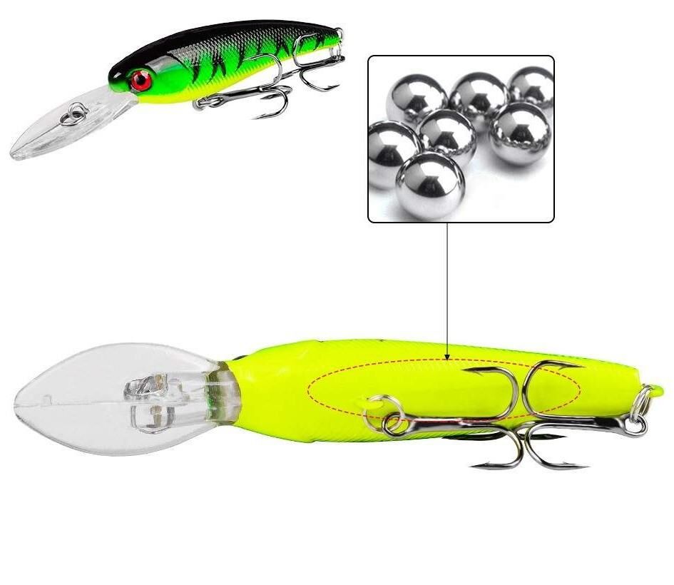 Valkyrie 20 Adet Karışık Minnow Crankbait Swimbait Rapala Sahte Yem Olta Seti Balık İğnesi