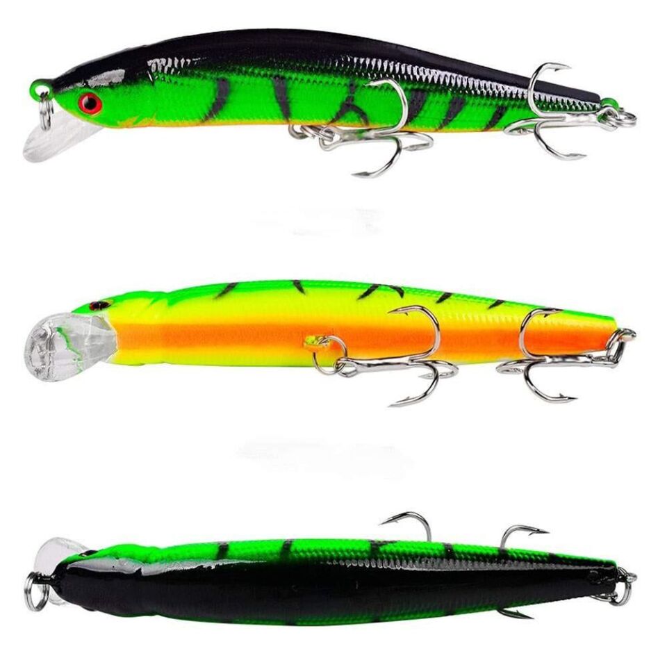 Valkyrie 20 Adet Karışık Minnow Crankbait Swimbait Rapala Sahte Yem Olta Seti Balık İğnesi