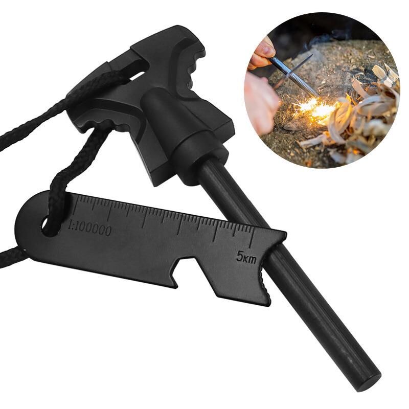 Valkyrie 8mm 8.5cm Magnezyum Ateş Başlatıcı Bar - %100 Katkısız Alüminyum İçermez Fire Starter