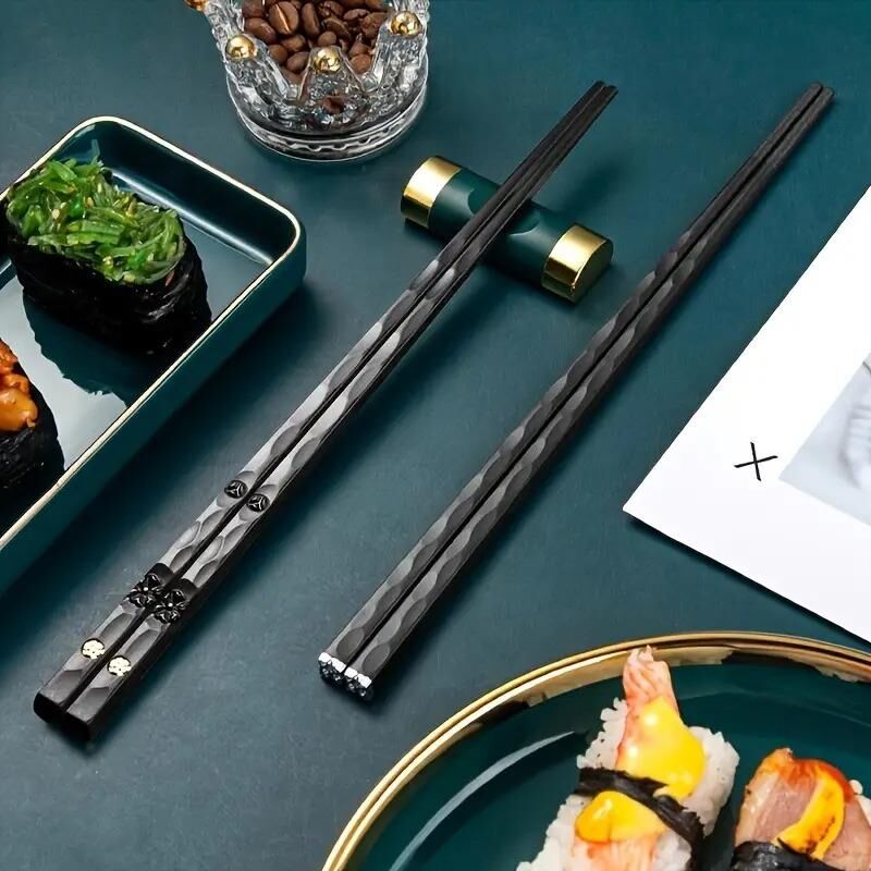 Valkyrie Lüks Japon Tarzı 5'li Çubuk SetiSiyah Özel Tasarım Kaymaz ve Dayanıklı