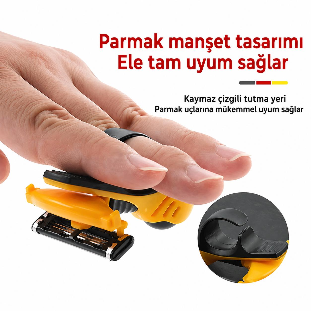 Valkyrie Parmak Tipi Saç Kesme Makinesi | Ergonomik Mini Tıraş Aparatı | Taşınabilir Hassas Saç & Sakal Düzeltici