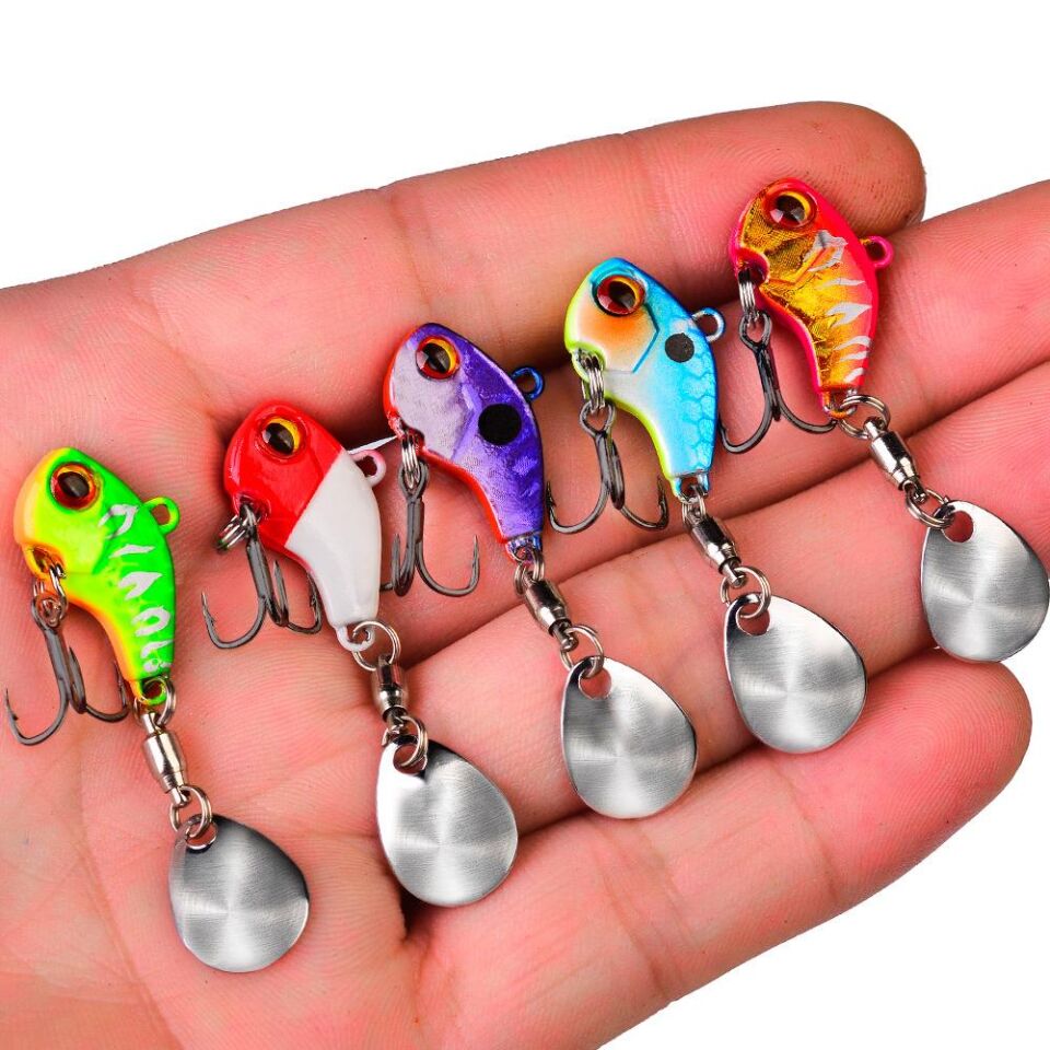 Valkyrie 5 Adet LRF Kaşık Kuyruklu Titreşimli Wobbler Balık Olta Yem Seti - 14gr 6cm - Spin ve Baitcasting için Uygun  - 5pcs