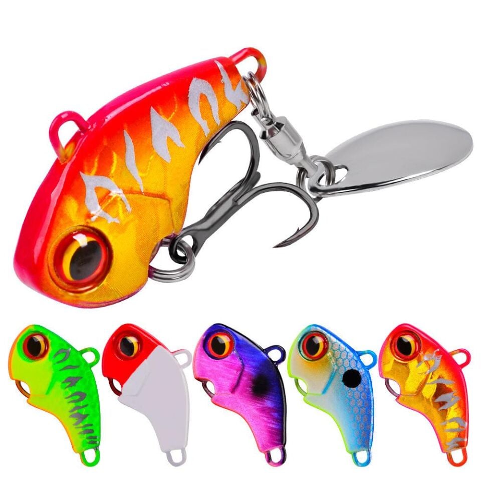 Valkyrie 5 Adet LRF Kaşık Kuyruklu Titreşimli Wobbler Balık Olta Yem Seti - 14gr 6cm - Spin ve Baitcasting için Uygun  - 5pcs