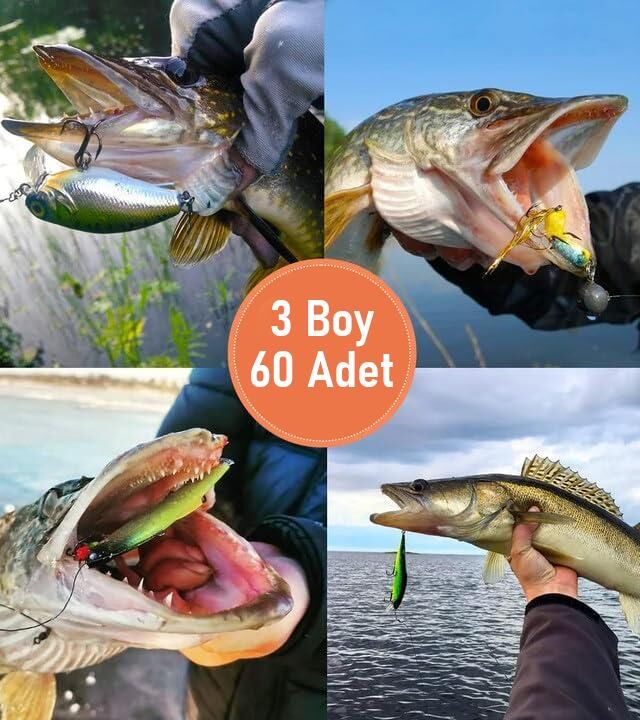 Valkyrie 60 Adet Çelik Fishing Leader Seti – Paslanmaz Çelik Olta Halatı Lider Teli 3 Boy Karışık