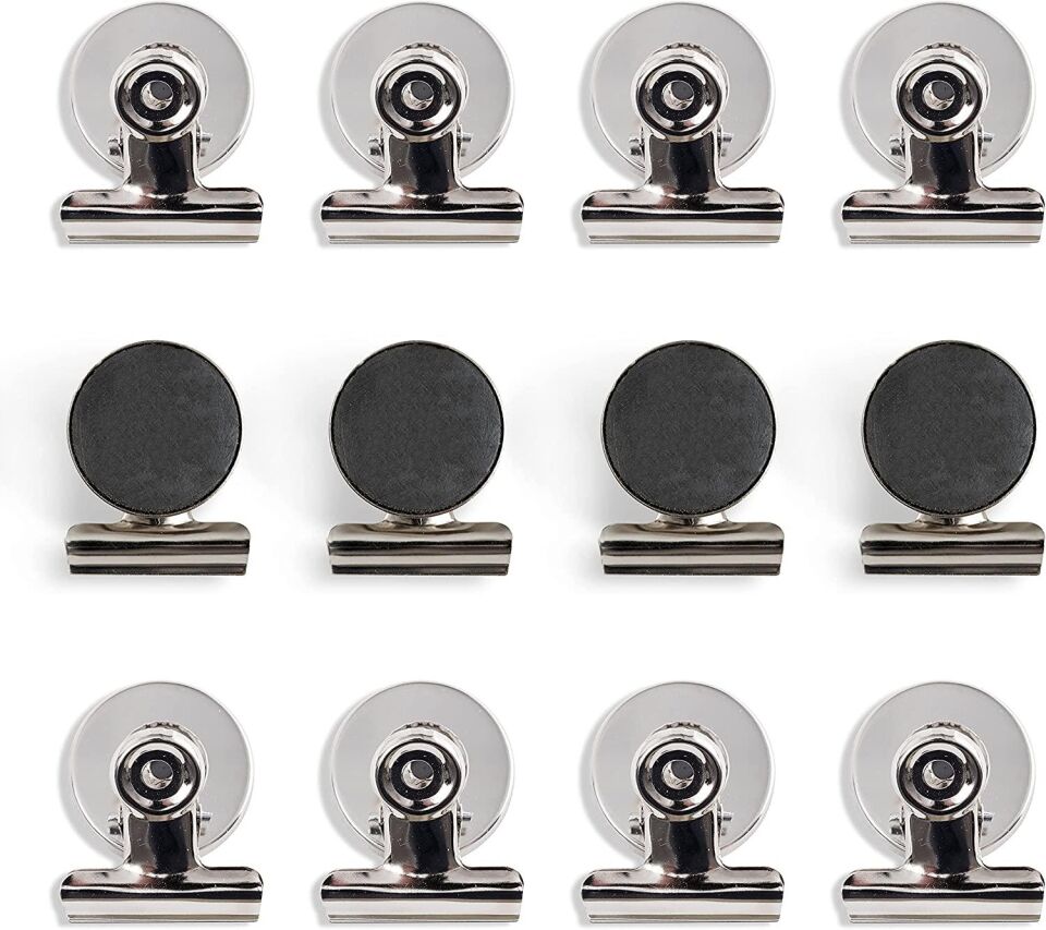 Valkyrie 12 Adet Mıknatıslı Mandallı Buzdolabı Magnet Fotoğraf Kağıt Evrak Tutucu