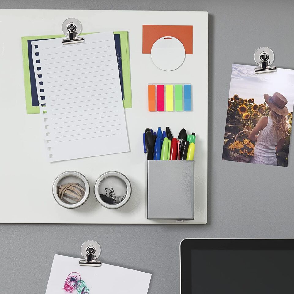 Valkyrie 12 Adet Mıknatıslı Mandallı Buzdolabı Magnet Fotoğraf Kağıt Evrak Tutucu