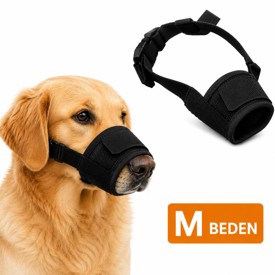 Valkyrie Köpek Ağızlığı M Beden Nefes Alabilir Fileli Ayarlanabilir Isırma Önleyici Yumuşak Siyah