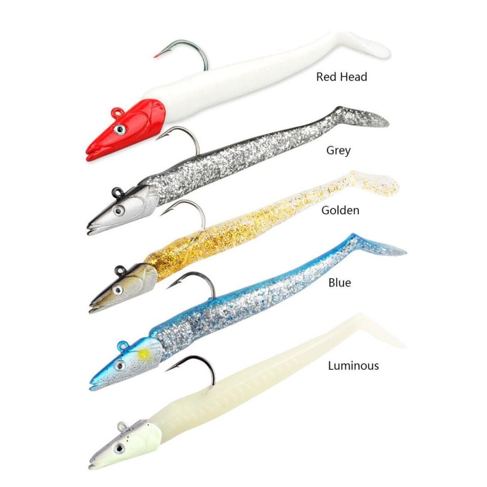 Valkyrie 5 Adet 12cm 20gr Silikon Jig Balık Yem Seti Çipura Levrek Katili Kutulu