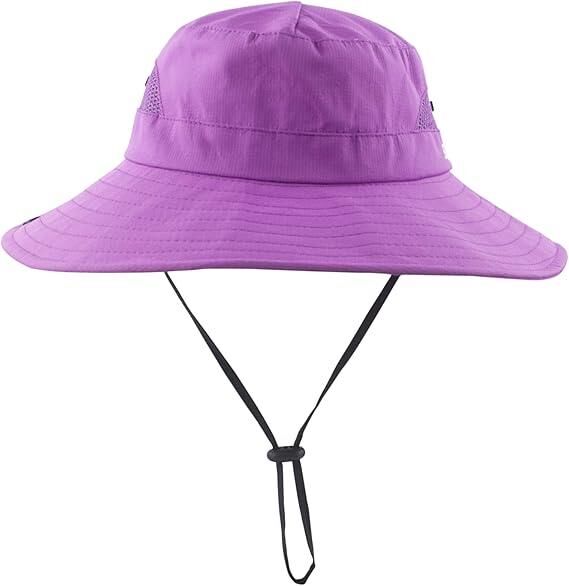 Valkyrie Outdoor Güneş Şapkası Unisex Kamp Trekking Safari Balıkçı Şapkası UV Koruma Mor