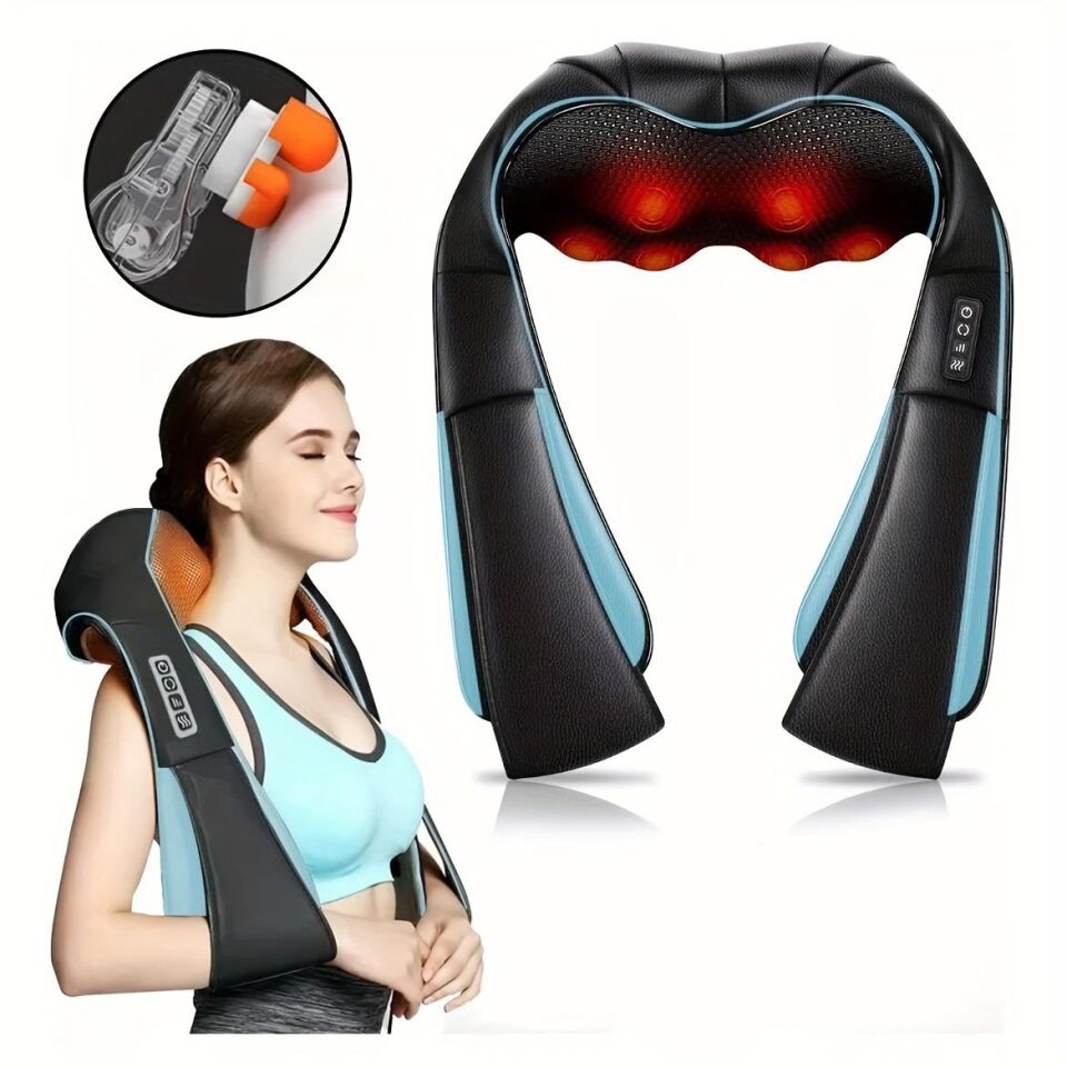 Valkyrie Şarjlı Shiatsu Bel Bacak Ayak Sırt Boyun Masaj Aleti Isıtmalı 8 Nodüllü 1. Kalite Rahatlatıcı Kas Gevşetici Masaj Cihazı