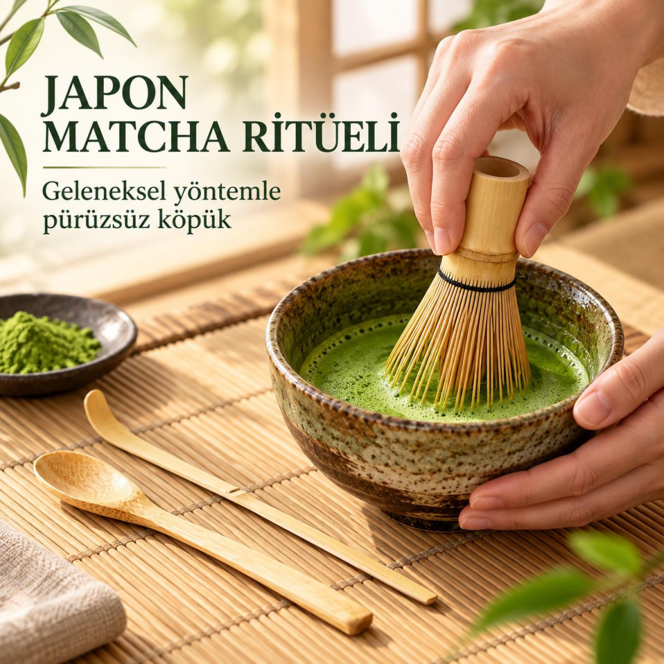 Valkyrie Matcha Çayı Hazırlama Seti 3 Parça Bambu Chasen Çırpıcı Chashaku Kaşık ve Karıştırma Çubuğu