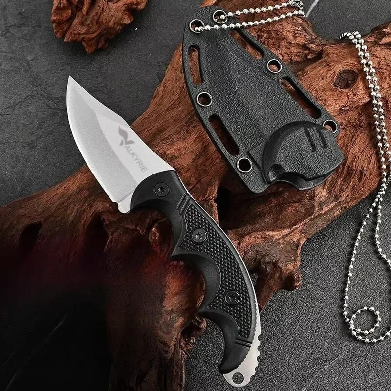 Valkyrie Boyun Askılı Kılıflı Paslanmaz Çelik Av Bıçağı Karambit – Kılıflı ve Taşınabilir Boy