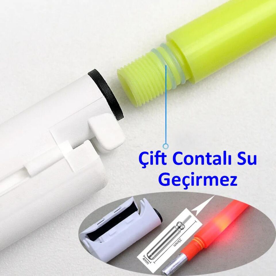 Valkyrie 2 Adet Şarjlı LED Kamış Olta Ucu Işığı Su Geçirmez USB Evrensel Uyumlu Gece Balıkçılığı
