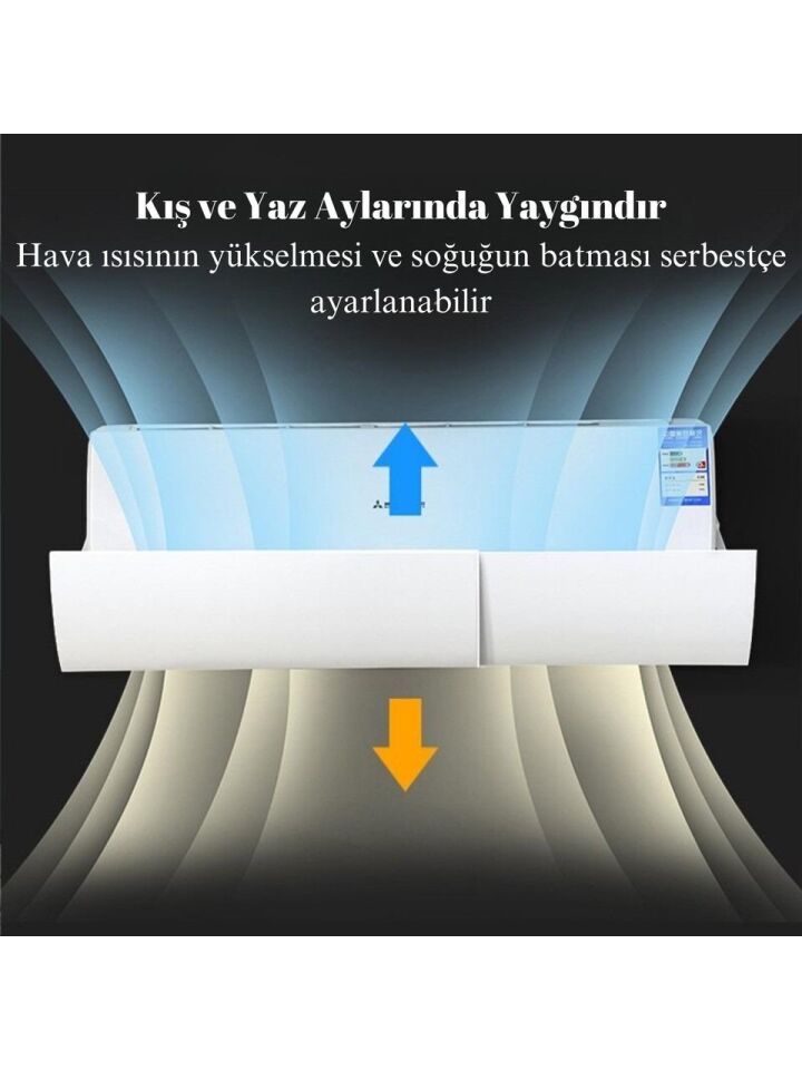 Valkyrie Ayarlanabilir Split Klima Deflektörü Hava Yönlendirme Dağıtma Aparatı Klima Perdesi ac300