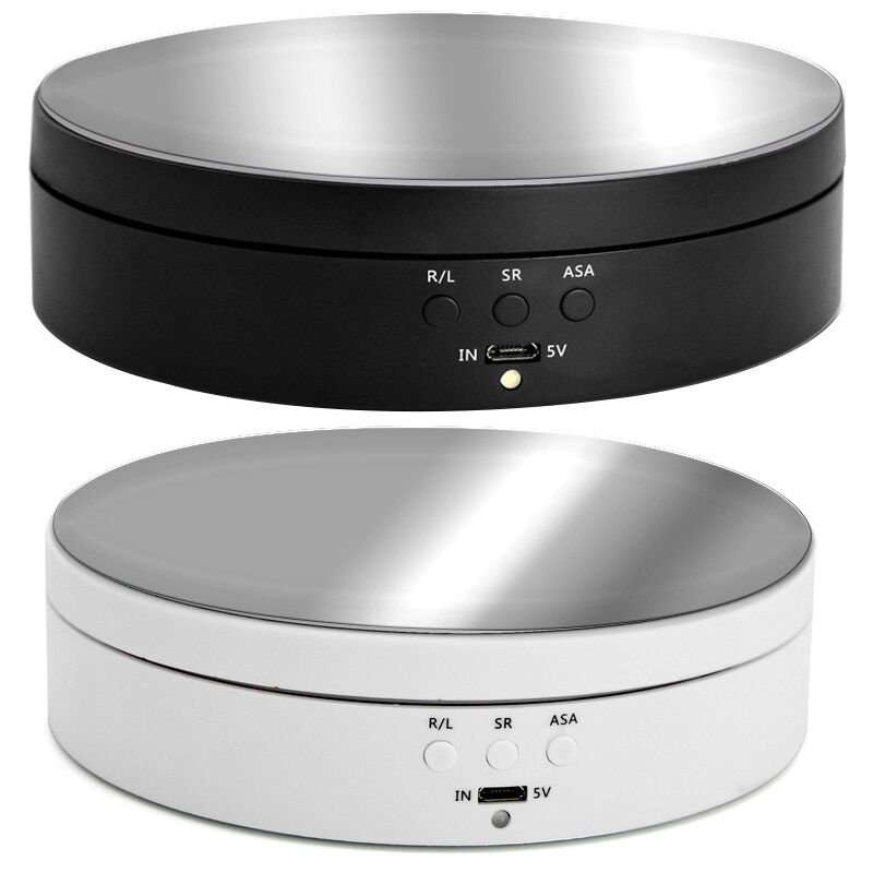 Valkyrie 14cm Ürün Çekimi ve Vitrin için 3 Hızlı 360 Döner Tabla Turntable Beyaz