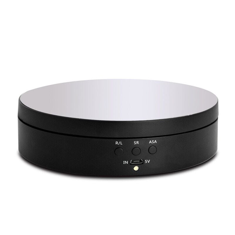 Valkyrie 14cm Ürün Çekimi ve Vitrin için 3 Hızlı 360 Döner Tabla Turntable Siyah