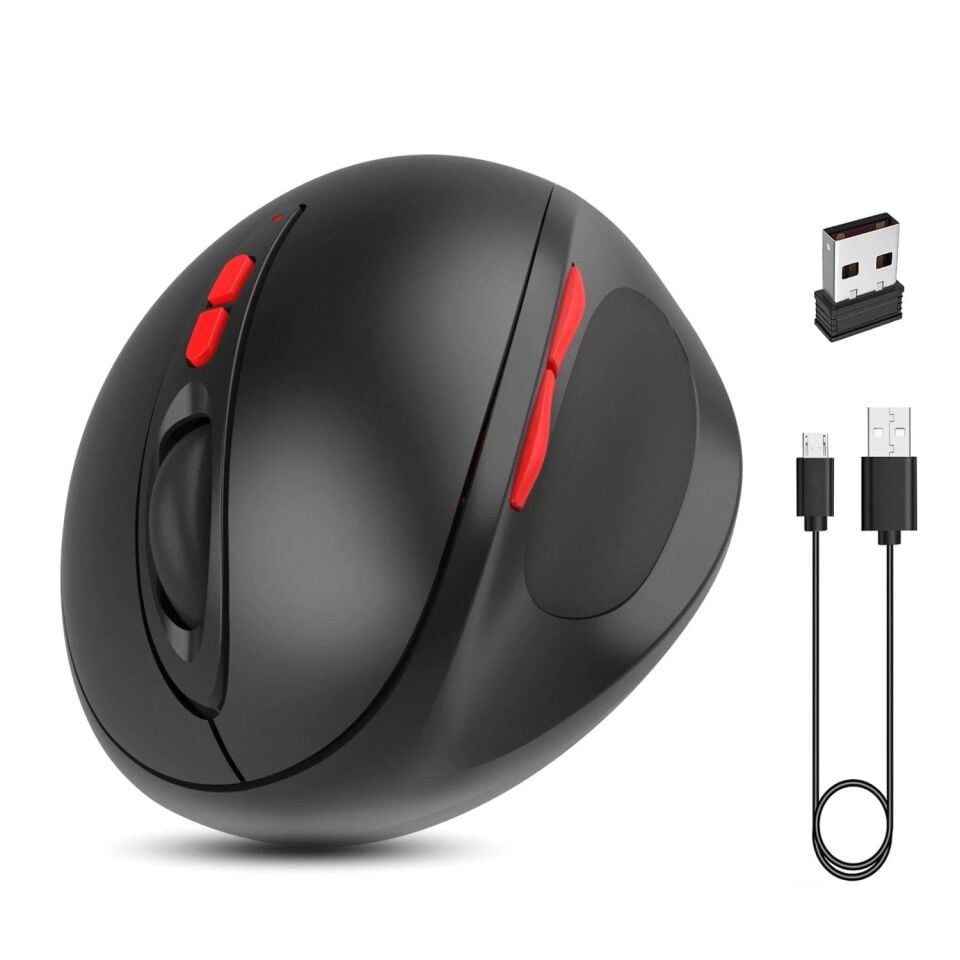 Valkyrie Kablosuz 2.4G Şarjlı 7 Tuşlu 2400DPI Ergonomik Dikey Gaming Mouse