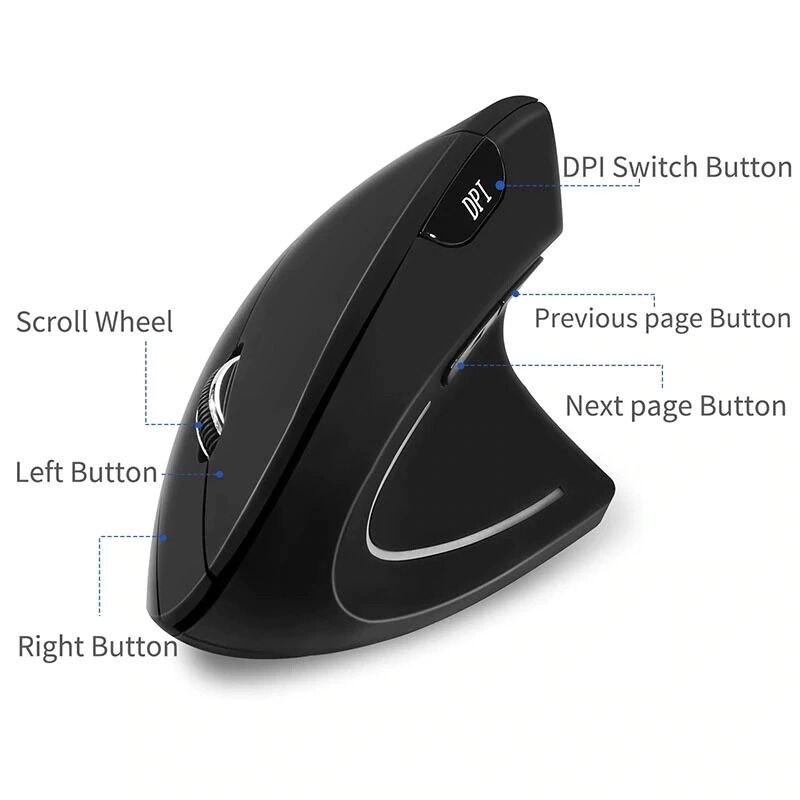 valkyrie Kablosuz 2.4G Vertical Ergonomik Dikey Gaming Mouse