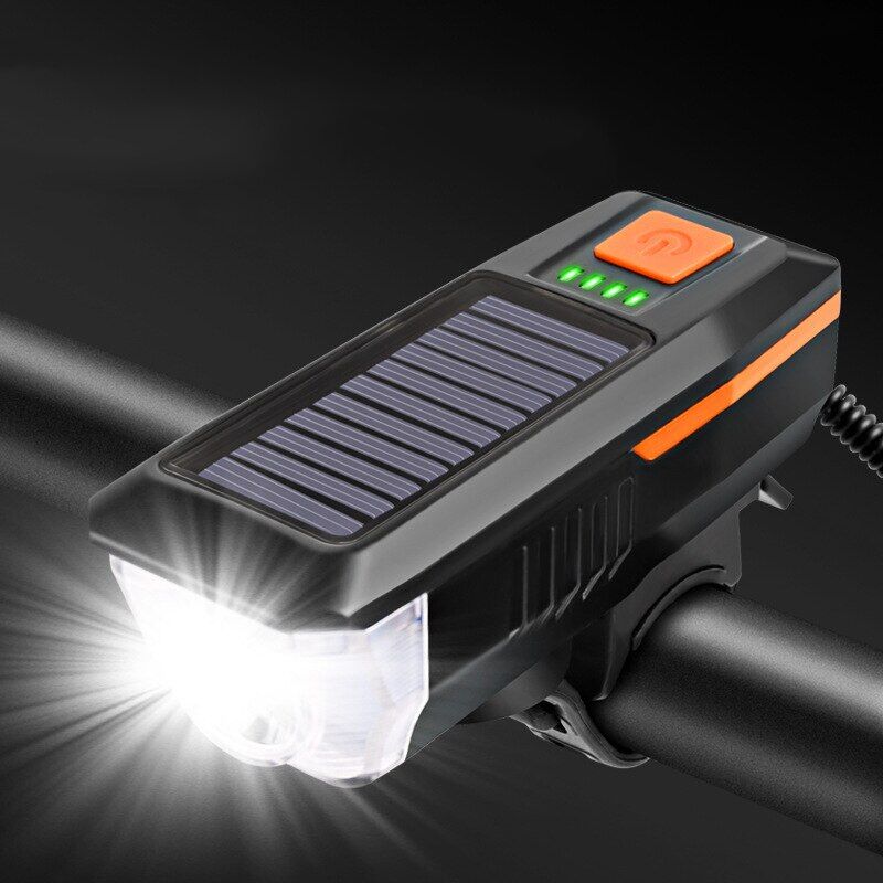 Solar Bisiklet Feneri Su Geçirmez T6 Led Güneş Enerjili Usb Şarjlı