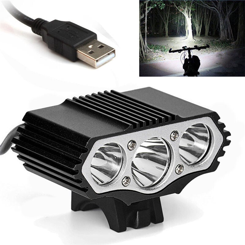 12.000 LÜMEN 3x XM-L T6 LED Bisiklet Farı USB