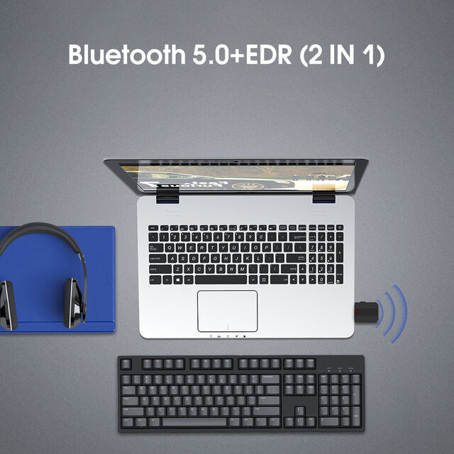 Bluetooth 5.0 Tuşlu PC / AUX / ARAÇ / TV Stereo Ses Alıcı Verici