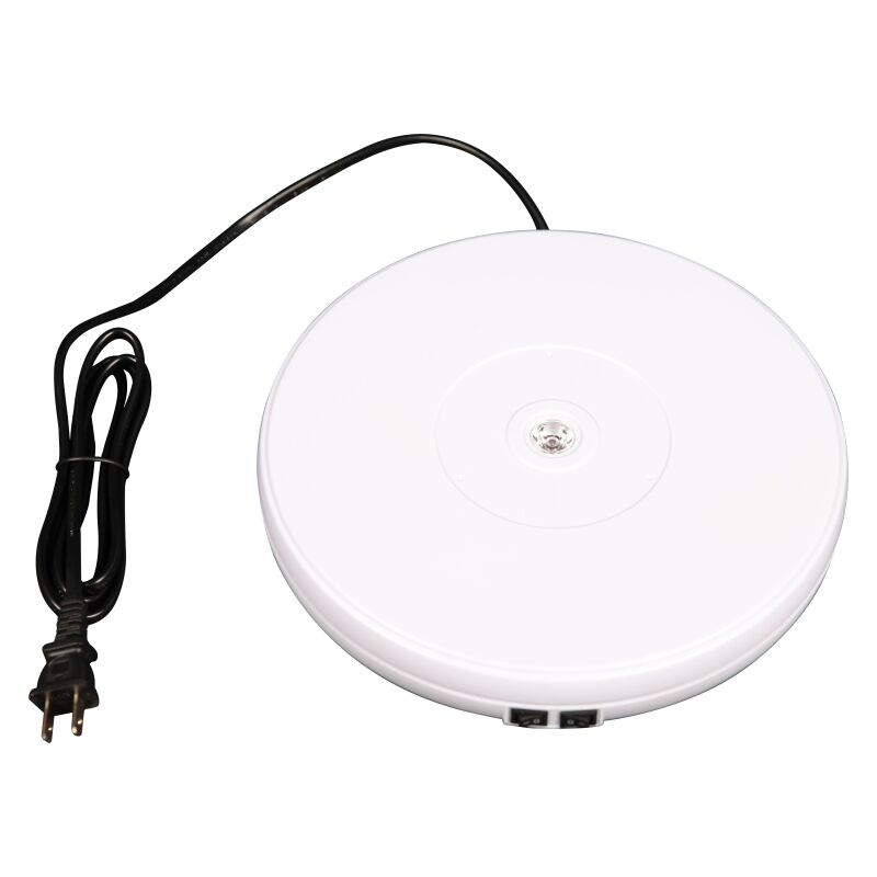 Vision Ürün Çekimi İçin 360 Derece Elektrikli Döner Tabla Turntable beyaz