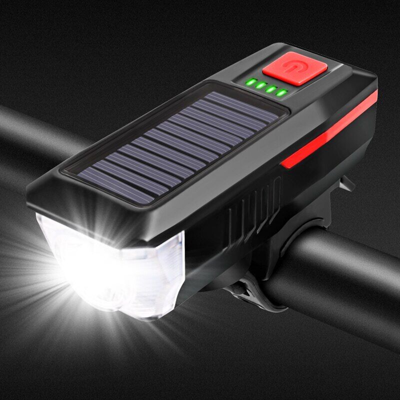 Solar Bisiklet Feneri Su Geçirmez T6 Led Güneş Enerji Usb Şarjlı