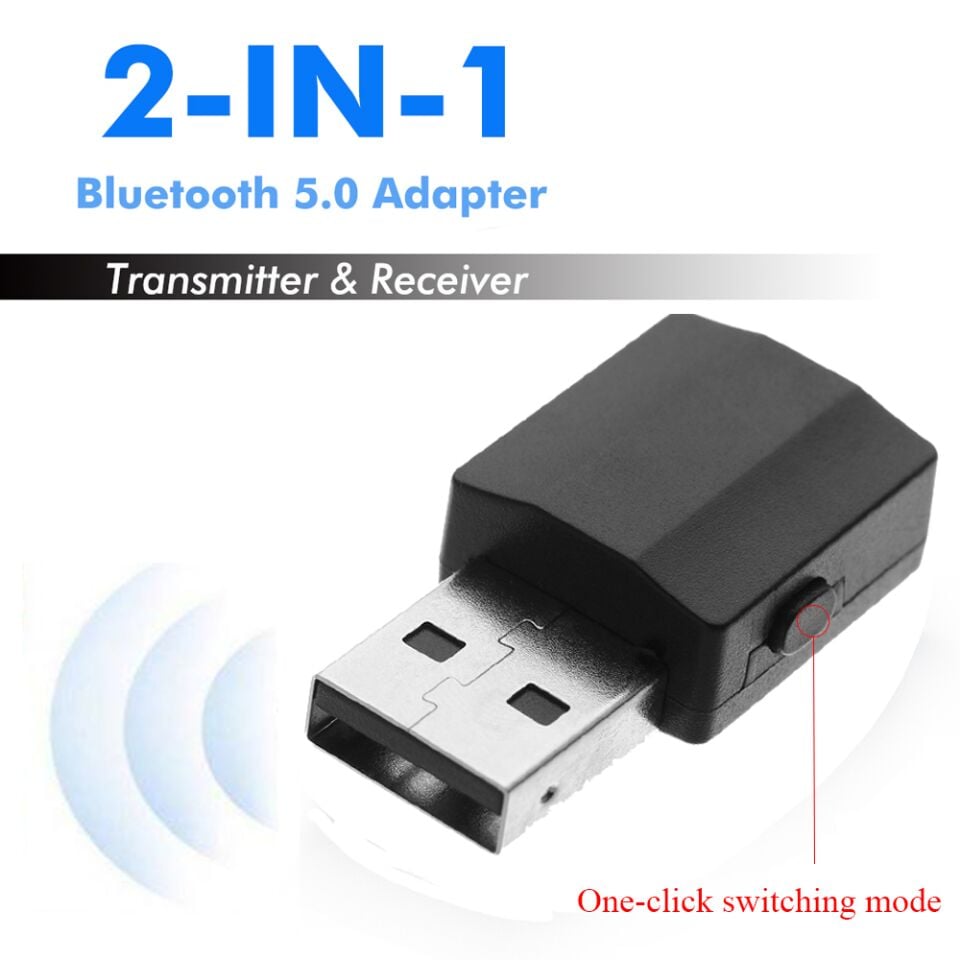 Bluetooth 5.0 Yeni Tuşlu Model Alıcı Verici 2 in 1