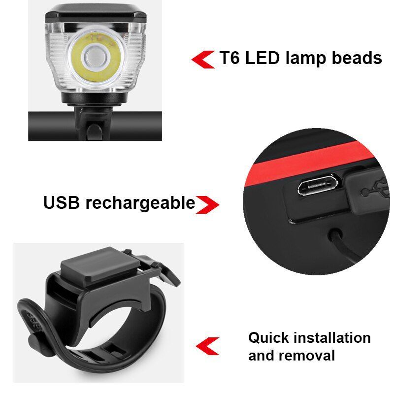 Solar Bisiklet Feneri Su Geçirmez T6 Led Güneş Enerji Usb Şarjlı