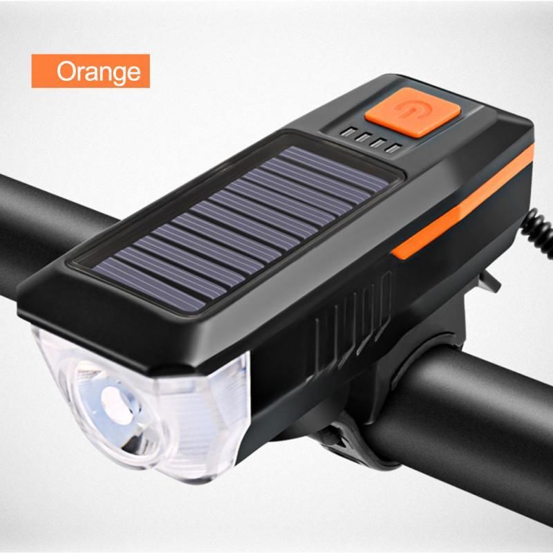 Solar Bisiklet Feneri Su Geçirmez T6 Led Güneş Enerji Usb Şarjlı