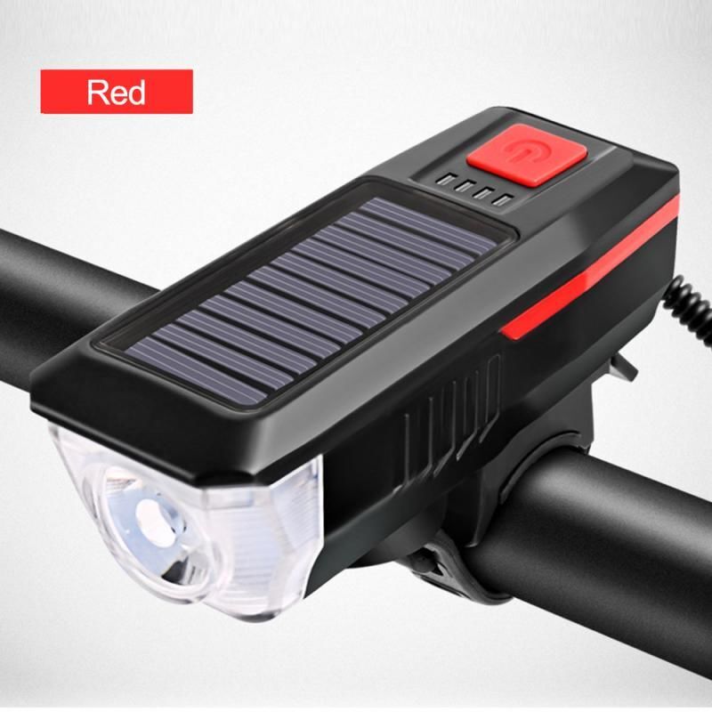 Solar Bisiklet Feneri Su Geçirmez T6 Led Güneş Enerji Usb Şarjlı