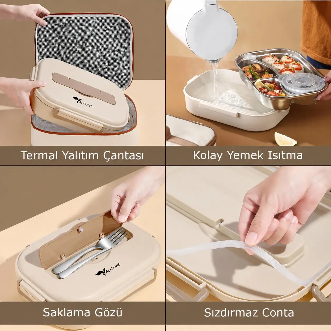 Valkyrie 1500 ml Termal Yemek Kutusu | 304 Paslanmaz Çelik