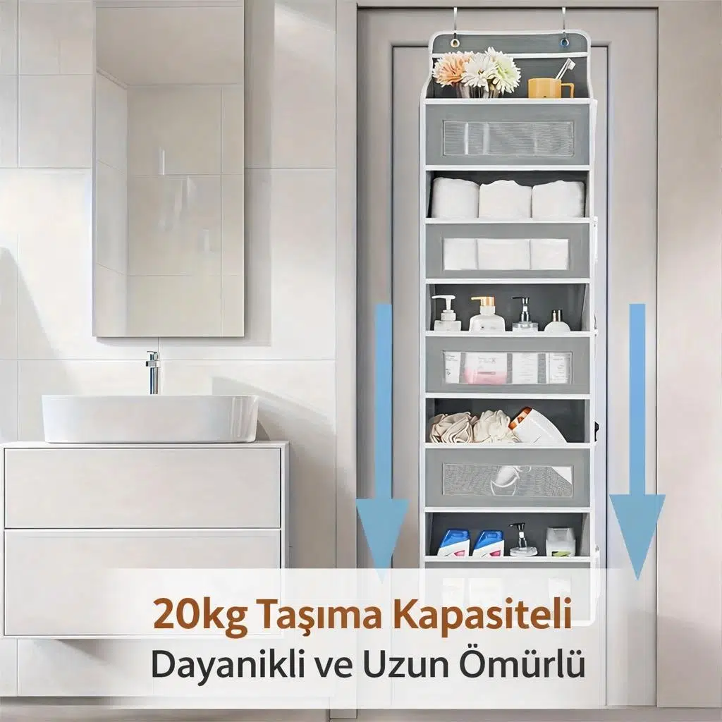 Valkyrie Kapı Arkası Organizer 5 Cepli Askılı Dolap Düzenleyici Çok Amaçlı Kapı Arkası Raf 20kg Taşıma Gri Valkyrie Kapı Arkası Organizer 5 Cepli Askılı Dolap Düzenleyici Çok Amaçlı Kapı Arkası Raf 20kg Taşıma Gri